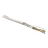 Hyperline SFUTP4-C6-P26-IN-LSZH-GY (куски) Кабель витая пара, экранированная SF/UTP, категория 6, 4 пары (26 AWG), многожильный (patch), экран - фольга + медная оплетка, LSZH, серый