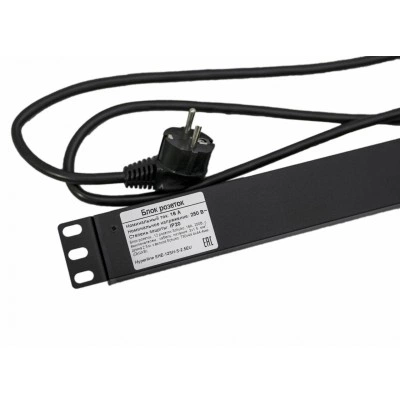 Hyperline SHE-12SH-S-2.5EU Блок розеток, вертикальный, 12 розеток Schuko, выключатель с подсветкой, кабель питания 2.5м (3х1.5мм2) с вилкой Schuko 16A, 250В, 730x44.4x44.4 мм (ДхШхВ), корпус алюминий, черный Hyperline SHE-12SH-S-2.5EU Блок розеток, вертикальный, 12 розеток Schuko, выключатель с подсветкой, кабель питания 2.5м (3х1.5мм2) с вилкой Schuko 16A, 250В, 730x44.4x44.4 мм (ДхШхВ), корпус алюминий, черный