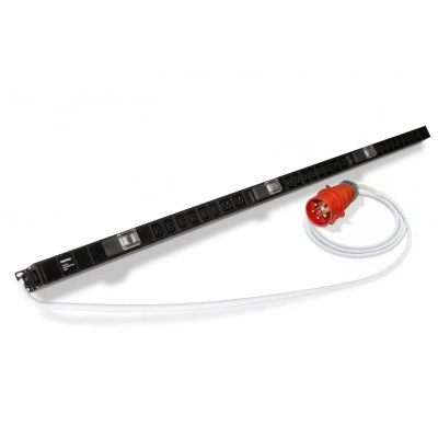 Hyperline SHE-18IEC-6BIEC-3V-3PVR Блок розеток, вертикальный, 3 блока по 6 розеток IEC320 С13 + 2 розетки IEC320 С19 + авт. выключатель, кабель питания 3м (5х6.0мм2) с вилкой IEC 60309 32A (3P+N+E), 380В, 1556х68х44.4мм (ДхШхВ), корпус алюминий, черный Hyperline SHE-18IEC-6BIEC-3V-3PVR Блок розеток, вертикальный, 3 блока по 6 розеток IEC320 С13 + 2 розетки IEC320 С19 + авт. выключатель, кабель питания 3м (5х6.0мм2) с вилкой IEC 60309 32A (3P+N+E), 380В, 1556х68х44.4мм (ДхШхВ), корпус алюминий, черный