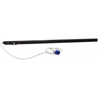 Hyperline SHE-20IEC-4BIEC-B-3PVB Блок розеток, вертикальный, 20 розеток IEC320 C13, 4 розетки IEC320 C19, автоматич. выключатель, кабель питания 3м (3х4.0мм2) с вилкой IEC 60309 32А (2х16A) (2P+E), 250В, 1556x44.4x44.4мм (ДхШхВ), корпус алюминий, черный Hyperline SHE-20IEC-4BIEC-B-3PVB Блок розеток, вертикальный, 20 розеток IEC320 C13, 4 розетки IEC320 C19, автоматич. выключатель, кабель питания 3м (3х4.0мм2) с вилкой IEC 60309 32А (2х16A) (2P+E), 250В, 1556x44.4x44.4мм (ДхШхВ), корпус алюминий, черный