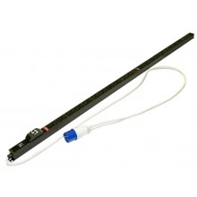 Hyperline SHE-36IEC-6BIEC-B-2.5PVB Блок розеток, вертикальный, 36 розеток IEC320 C13, 6 розеток IEC320 C19, автоматический выключатель, кабель питания 2.5м (3х4.0мм2) с вилкой IEC 60309 32A (2P+E), 250В, 1860x44.4x44.4мм (ДхШхВ), корпус алюминий, черный