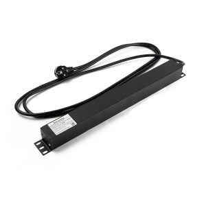 Hyperline SHE19-6SH-2.5EU Блок розеток для 19 шкафов, горизонтальный, 6 розеток Schuko, кабель питания 2.5м (3х1.5мм2) с вилкой Schuko 16A, 250В, 482.6x44.4x44.4мм (ШхГхВ), корпус алюминий, черный Hyperline SHE19-6SH-2.5EU Блок розеток для 19 шкафов, горизонтальный, 6 розеток Schuko, кабель питания 2.5м (3х1.5мм2) с вилкой Schuko 16A, 250В, 482.6x44.4x44.4мм (ШхГхВ), корпус алюминий, черный