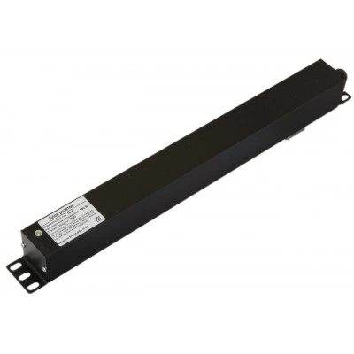 Hyperline SHE19-8IEC-S-CB Блок розеток для 19 шкафов, горизонтальный, 8 розеток IEC320 C13, выключатель в подсветкой, без кабеля питания, клеммная колодка 16A, 250В, 482.6x44.4x44.4мм (ШхГхВ), корпус алюминий, черный Hyperline SHE19-8IEC-S-CB Блок розеток для 19 шкафов, горизонтальный, 8 розеток IEC320 C13, выключатель в подсветкой, без кабеля питания, клеммная колодка 16A, 250В, 482.6x44.4x44.4мм (ШхГхВ), корпус алюминий, черный