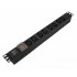 Hyperline SHE19-8IEC-S-IEC Блок розеток для 19 шкафов, горизонтальный, 8 розеток IEC320 C13, выключатель с подсветкой, без кабеля питания, входной разъем IEC320 C14 10A, 250В, 482.6x44.4x44.4мм (ШхГхВ), корпус алюминий, черный Hyperline SHE19-8IEC-S-IEC Блок розеток для 19 шкафов, горизонтальный, 8 розеток IEC320 C13, выключатель с подсветкой, без кабеля питания, входной разъем IEC320 C14 10A, 250В, 482.6x44.4x44.4мм (ШхГхВ), корпус алюминий, черный