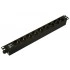 Hyperline SHE19-9SH-CB Блок розеток для 19 шкафов, горизонтальный, 9 розеток Schuko, без кабеля питания, клеммная колодка 16A, 250В, 482.6x44.4x44.4мм (ШхГхВ), корпус алюминий, черный Hyperline SHE19-9SH-CB Блок розеток для 19 шкафов, горизонтальный, 9 розеток Schuko, без кабеля питания, клеммная колодка 16A, 250В, 482.6x44.4x44.4мм (ШхГхВ), корпус алюминий, черный