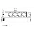 Hyperline SHT10-4SH-IEC Блок розеток для 10 шкафов, горизонтальный, 4 розетки Schuko, входной разъем IEC320 C14 10A, 250В, установочный размер 236 мм, 254х44.4х44.4мм (ДхШхВ), копрус алюминий Hyperline SHT10-4SH-IEC Блок розеток для 10 шкафов, горизонтальный, 4 розетки Schuko, входной разъем IEC320 C14 10A, 250В, установочный размер 236 мм, 254х44.4х44.4мм (ДхШхВ), копрус алюминий