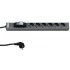 Hyperline SHT19-6SH-B-2.5EU Блок розеток для 19 шкафов, горизонтальный, 6 розеток Schuko, автоматический выключатель, кабель питания 2.5м (3х1.5мм2) с вилкой Schuko 16A, 250В, 482.6x44.4x44.4мм (ШхГхВ), корпус алюминий Hyperline SHT19-6SH-B-2.5EU Блок розеток для 19 шкафов, горизонтальный, 6 розеток Schuko, автоматический выключатель, кабель питания 2.5м (3х1.5мм2) с вилкой Schuko 16A, 250В, 482.6x44.4x44.4мм (ШхГхВ), корпус алюминий