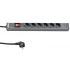 Hyperline SHT19-6SH-S-2.5EU Блок розеток для 19 шкафов, горизонтальный, 6 розеток Schuko, выключатель с подсветкой, кабель питания 2.5м (3х1.5мм2) с вилкой Schuko 16A, 250В, 482.6x44.4x44.4мм (ШхГхВ), корпус алюминий Hyperline SHT19-6SH-S-2.5EU Блок розеток для 19 шкафов, горизонтальный, 6 розеток Schuko, выключатель с подсветкой, кабель питания 2.5м (3х1.5мм2) с вилкой Schuko 16A, 250В, 482.6x44.4x44.4мм (ШхГхВ), корпус алюминий