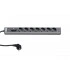 Hyperline SHT19-7SH-IF-2.5EU Блок розеток для 19 шкафов, горизонтальный, 7 розеток Schuko, индикатор питания, защита от перенапряжения (сменный блок), кабель питания 2.5м (3х1.5мм2) с вилкой Schuko 16A, 250В, 482.6x44.4x44.4мм (ШхГхВ), корпус алюминий Hyperline SHT19-7SH-IF-2.5EU Блок розеток для 19 шкафов, горизонтальный, 7 розеток Schuko, индикатор питания, защита от перенапряжения (сменный блок), кабель питания 2.5м (3х1.5мм2) с вилкой Schuko 16A, 250В, 482.6x44.4x44.4мм (ШхГхВ), корпус алюминий