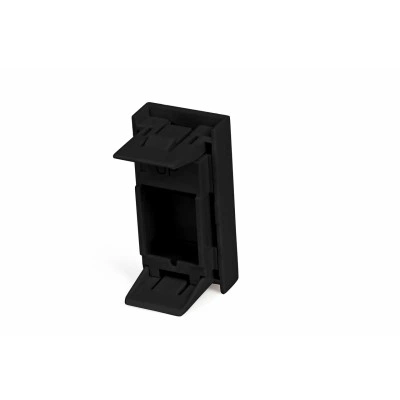 Hyperline SIP2-1K-M45-22.5-BK Вставка 45x22,5 (аналог Mosaic) для 1 модуля формата Keystone Jack, со шторкой, черная Hyperline SIP2-1K-M45-22.5-BK Вставка 45x22,5 (аналог Mosaic) для 1 модуля формата Keystone Jack, со шторкой, черная