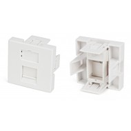 Hyperline SIP2-1K-M45-45 Вставка 45x45 (аналог Mosaic) для 1 модуля формата Keystone Jack, со шторкой