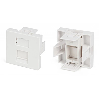 Hyperline SIP2-1K-M45-45 Вставка 45x45 (аналог Mosaic) для 1 модуля формата Keystone Jack, со шторкой Hyperline SIP2-1K-M45-45 Вставка 45x45 (аналог Mosaic) для 1 модуля формата Keystone Jack, со шторкой