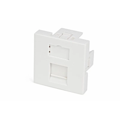 Hyperline SIP2-1K-M45-45 Вставка 45x45 (аналог Mosaic) для 1 модуля формата Keystone Jack, со шторкой Hyperline SIP2-1K-M45-45 Вставка 45x45 (аналог Mosaic) для 1 модуля формата Keystone Jack, со шторкой