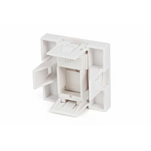 Hyperline SIP2-1K-M45-45 Вставка 45x45 (аналог Mosaic) для 1 модуля формата Keystone Jack, со шторкой Hyperline SIP2-1K-M45-45 Вставка 45x45 (аналог Mosaic) для 1 модуля формата Keystone Jack, со шторкой