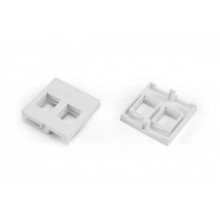 Hyperline SIP2-2N-M45-45 Вставка 45x45 (аналог Mosaic) для 2х модулей формата Keystone Jack, ROHS, белая