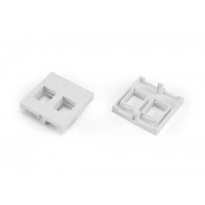 Hyperline SIP2-2N-M45-45 Вставка 45x45 (аналог Mosaic) для 2х модулей формата Keystone Jack, ROHS, белая Hyperline SIP2-2N-M45-45 Вставка 45x45 (аналог Mosaic) для 2х модулей формата Keystone Jack, ROHS, белая