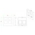 Hyperline SIP2-2N-M45-45 Вставка 45x45 (аналог Mosaic) для 2х модулей формата Keystone Jack, ROHS, белая Hyperline SIP2-2N-M45-45 Вставка 45x45 (аналог Mosaic) для 2х модулей формата Keystone Jack, ROHS, белая