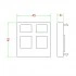 Hyperline SIP2-2N-M45-45 Вставка 45x45 (аналог Mosaic) для 2х модулей формата Keystone Jack, ROHS, белая Hyperline SIP2-2N-M45-45 Вставка 45x45 (аналог Mosaic) для 2х модулей формата Keystone Jack, ROHS, белая