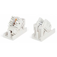 Hyperline SIP2K-C6-M45-22.5 Розетка (вставка) 45x22,5 (аналог Mosaic) с наклонным модулем RJ-45 категории 6