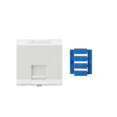 Hyperline SIP3A-1K-M45-45 Вставка угловая 45x45 (аналог Mosaic) для 1 модуля Кeystone Jack, со шторками Hyperline SIP3A-1K-M45-45 Вставка угловая 45x45 (аналог Mosaic) для 1 модуля Кeystone Jack, со шторками