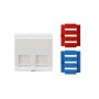 Hyperline SIP3A-2K-M45-45 Вставка угловая 45x45 (аналог Mosaic) для 2х модулей Кeystone Jack, со шторками Hyperline SIP3A-2K-M45-45 Вставка угловая 45x45 (аналог Mosaic) для 2х модулей Кeystone Jack, со шторками