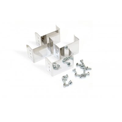 Hyperline TB2-KIT-SL Комплект для скрепления шкафов серии TTB, TTR между собой (4 скобы + 8 винтов), нержавеющая сталь Hyperline TB2-KIT-SL Комплект для скрепления шкафов серии TTB, TTR между собой (4 скобы + 8 винтов), нержавеющая сталь