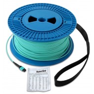 Hyperline TC-MB-504-1xMPOF12/PX-1xMPOF12/PY-A-IN-10M-LSZH-MG Кабельная волоконно-оптическая транковая сборка, MPO (мама)-MPO (мама), 12 волокон, тип А, комплект для протяжки, LSZH, 50/125 (OM4), 40/100G, 10 м