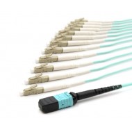 Hyperline TC-MC3-503-1xMPOF8/PX-8хLC/PX-IN-1/2M-LSZH-AQ Транковая сборка fan out, 1хMPO (мама) Standard-8xLC, 8 волокон, 50/125 (OM3), 10/40G, LSZH, 2 м, длина фуркации 1 м