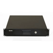 Hyperline TDR3-2U-360-RAL9004 Полка (ящик) для документов с замком, 2U, 88х483х360мм (ВхШхГ), цвет черный (RAL 9004)