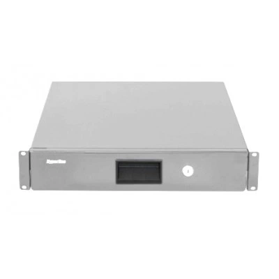 Hyperline TDR3-2U-460-RAL7035 Полка (ящик) для документов с замком, 2U, 88х483х460мм (ВхШхГ), цвет серый (RAL 7035)