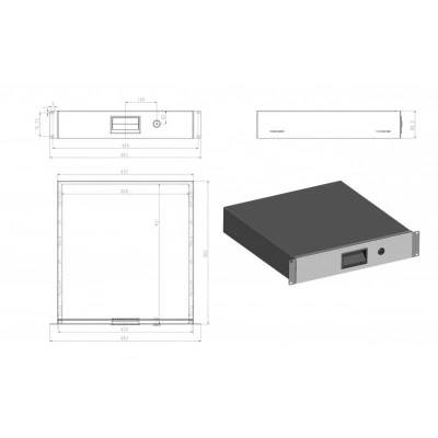 Hyperline TDR3-2U-460-RAL7035 Полка (ящик) для документов с замком, 2U, 88х483х460мм (ВхШхГ), цвет серый (RAL 7035) Hyperline TDR3-2U-460-RAL7035 Полка (ящик) для документов с замком, 2U, 88х483х460мм (ВхШхГ), цвет серый (RAL 7035)
