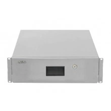 Hyperline TDR3-3U-360-RAL7035 Полка (ящик) для документов с замком, 3U, 133х483х360мм (ВхШхГ), цвет серый (RAL 7035)