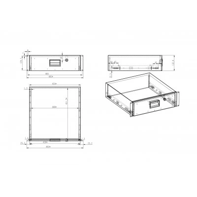 Hyperline TDR3-3U-460-RAL9004 Полка (ящик) для документов с замком, 3U, 133х483х460мм (ВхШхГ), цвет черный (RAL 9004) Hyperline TDR3-3U-460-RAL9004 Полка (ящик) для документов с замком, 3U, 133х483х460мм (ВхШхГ), цвет черный (RAL 9004)