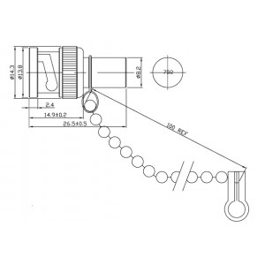 Hyperline TER-BNC-M-75-CHAIN BNC-терминатор 75 Ом с заземлением Hyperline TER-BNC-M-75-CHAIN BNC-терминатор 75 Ом с заземлением