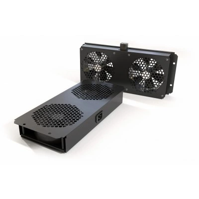 Hyperline TFAB-T2FR-RAL9004 Модуль вентиляторный потолочный с 2-мя вентиляторами для установки в шкафы серий TTB, TTR, TWB, TWL, с подшипниками и крепежными элементами, без кабеля питания, цвет черный (RAL 9004SN) Hyperline TFAB-T2FR-RAL9004 Модуль вентиляторный потолочный с 2-мя вентиляторами для установки в шкафы серий TTB, TTR, TWB, TWL, с подшипниками и крепежными элементами, без кабеля питания, цвет черный (RAL 9004SN)