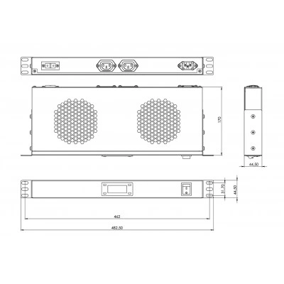 Hyperline TRFA-MICR-2F-RAL7035 Модуль вентиляторный 19, 1U, глубиной 170мм, с термостатом и 2-мя вентиляторами, номинальная мощность 35.20 Вт, датчик температуры, кабель питания C13-Schuko 1.8м, цвет серый (RAL 7035) Hyperline TRFA-MICR-2F-RAL7035 Модуль вентиляторный 19, 1U, глубиной 170мм, с термостатом и 2-мя вентиляторами, номинальная мощность 35.20 Вт, датчик температуры, кабель питания C13-Schuko 1.8м, цвет серый (RAL 7035)