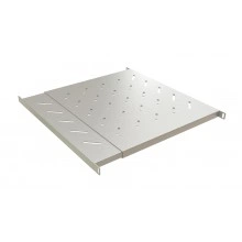Hyperline TSD3L-0.5U-405/700-RAL7035 Полка c 19 креплением, раздвижная, 0.5U, с регулируемой глубиной установки от 405 мм до 700 мм, нагрузка до 60 кг, для установки в шкафы глубиной 600-800 мм, цвет серый