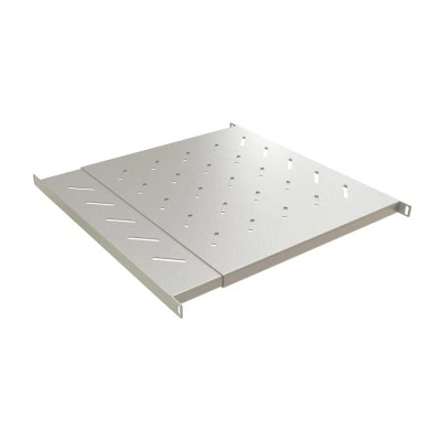 Hyperline TSD3L-0.5U-405/700-RAL7035 Полка c 19 креплением, раздвижная, 0.5U, с регулируемой глубиной установки от 405 мм до 700 мм, нагрузка до 60 кг, для установки в шкафы глубиной 600-800 мм, цвет серый