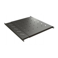 Hyperline TSD3L-0.5U-405/700-RAL9005 Полка c 19 креплением, раздвижная, 0.5U, с регулируемой глубиной установки от 405 мм до 700 мм, нагрузка до 60 кг, для установки в шкафы глубиной 600-800 мм, цвет черный