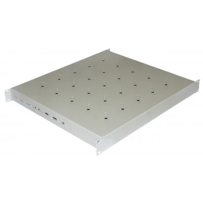 Hyperline TSD3M-1U-405/700-RAL7035 Полка c 19 креплением, раздвижная, 1U, с регулируемой глубиной установки от 405 мм до 700 мм, нагрузка до 180 кг, для установки в шкафы глубиной 600-800 мм, цвет серый