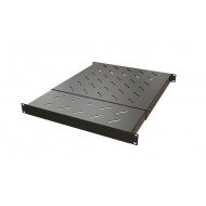 Hyperline TSD3M-1U-405/700-RAL9005 Полка c 19 креплением, раздвижная, 1U, с регулируемой глубиной установки от 405 мм до 700 мм, нагрузка до 180 кг, для установки в шкафы глубиной 600-800 мм, цвет черный