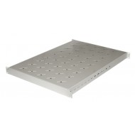 Hyperline TSD3M-1U-650/1100-RAL7035 Полка c 19 креплением, раздвижная, с регулируемой глубиной установки от 650 мм до 1100 мм, 1U, нагрузка до 150 кг, для установки в шкафы глубиной 800-1200 мм, цвет серый