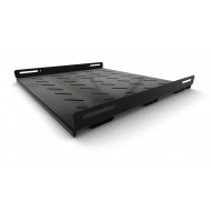 Hyperline TSH3H-450-RAL9004 (TSH3H-450-RAL9005) Полка стационарная усиленная, глубина 450 мм, с боковым креплением, нагрузка до 100 кг, для шкафов серии TTB, TTR, TWB/TWB-FC, 485х450мм (ШхГ), цвет черный (RAL 9004/RAL 9005)