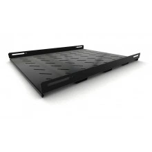 Hyperline TSH3H-650-RAL9004 (TSH3H-650-RAL9005) Полка стационарная усиленная, глубина 650 мм, с боковым креплением, нагрузка до 100 кг, для шкафов серии TTB, TTR, 485х650мм (ШхГ), цвет черный (RAL 9004/RAL 9005)