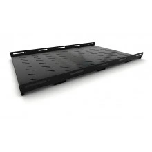Hyperline TSH3H-850-RAL9004 (TSH3H-850-RAL9005) Полка стационарная усиленная, глубина 850 мм, с боковым креплением, нагрузка до 100 кг, для шкафов серии TTB, TTR, 485х850мм (ШхГ), цвет черный (RAL 9004/RAL 9005)
