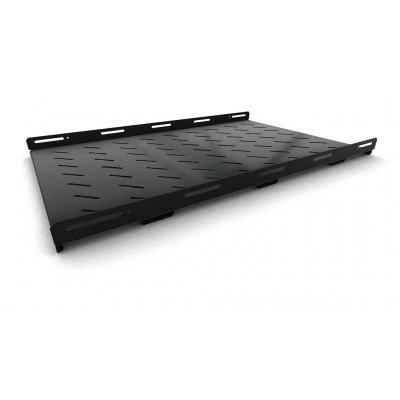 Hyperline TSH3H-850-RAL9004 (TSH3H-850-RAL9005) Полка стационарная усиленная, глубина 850 мм, с боковым креплением, нагрузка до 100 кг, для шкафов серии TTB, TTR, 485х850мм (ШхГ), цвет черный (RAL 9004/RAL 9005)