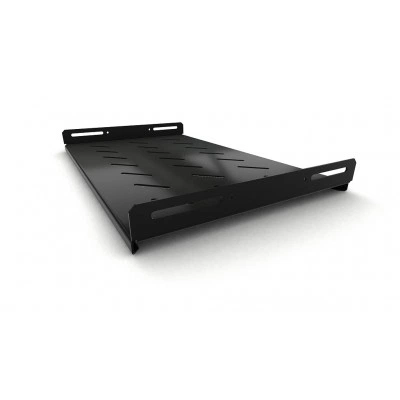 Hyperline TSH3L-300-RAL9004 (TSH3L-300-RAL9005) Полка стационарная, глубина 300 мм, с боковым креплением, нагрузка до 20 кг, для шкафов серии TTB, TTR, TWB/TWB-FC, 485х300мм (ШхГ), цвет черный (RAL 9004/RAL 9005)