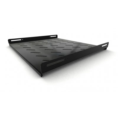 Hyperline TSH3L-450-RAL9004 (TSH3L-450-RAL9005) Полка стационарная, глубина 450 мм, с боковым креплением, нагрузка до 20 кг, для шкафов серии TTB, TTR, TWB/TWB-FC, 485х450мм (ШхГ), цвет черный (RAL 9004/RAL 9005)