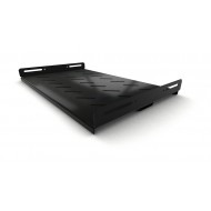 Hyperline TSH3M-300-RAL9004 (TSH3M-300-RAL9005) Полка стационарная усиленная, глубина 300 мм, с боковым креплением, нагрузка до 50 кг, для шкафов серии TTB, TTR, TWB/TWB-FC, 485х300мм (ШхГ), цвет черный (RAL 9004/RAL 9005)