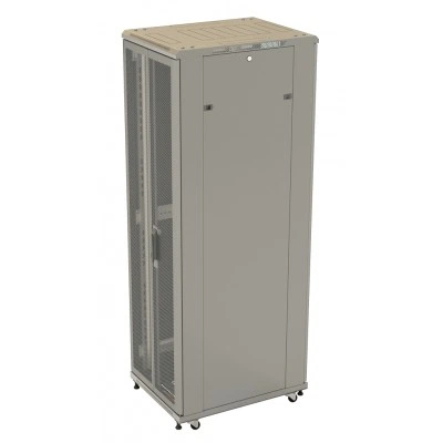 Hyperline TTB-1866-DD-RAL7035 Шкаф напольный 19-дюймовый, 18U, 988x600х600 мм (ВхШхГ), передняя и задняя распашные перфорированные двери (75%), ручка с замком, крыша нового типа, цвет серый (RAL 7035) (разобранный) Hyperline TTB-1866-DD-RAL7035 Шкаф напольный 19-дюймовый, 18U, 988x600х600 мм (ВхШхГ), передняя и задняя распашные перфорированные двери (75%), ручка с замком, крыша нового типа, цвет серый (RAL 7035) (разобранный)